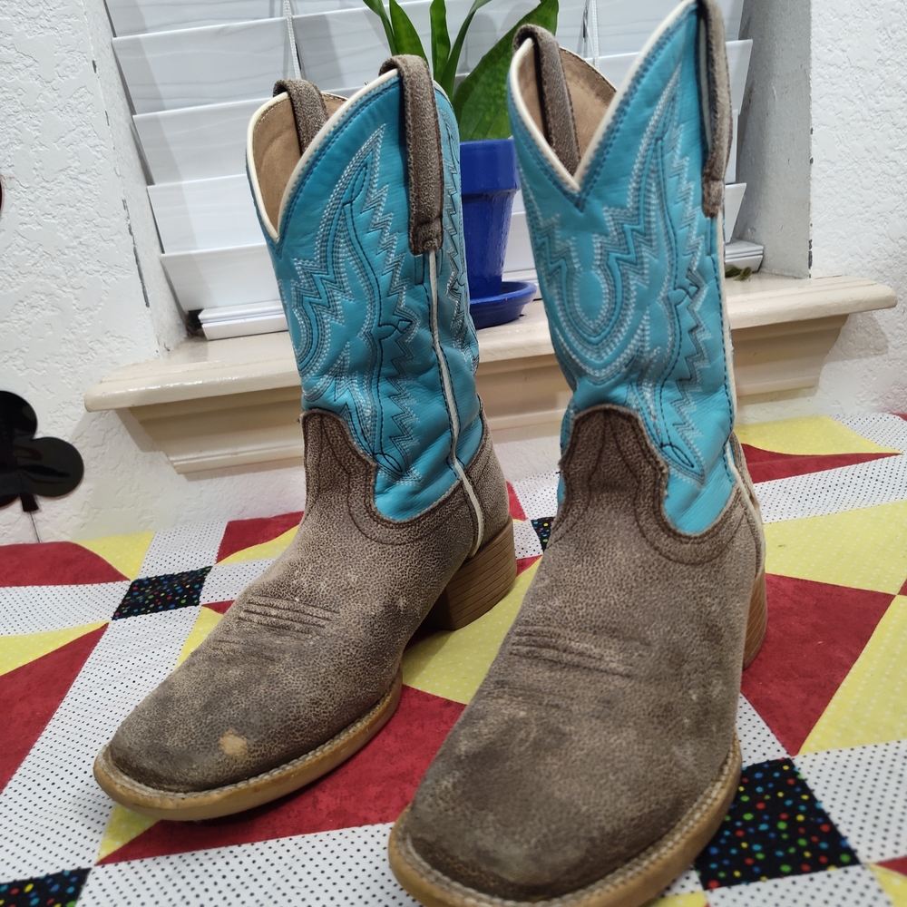 Ariat Turquios and brown  Western Boots for Kids